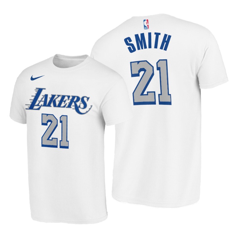 Men's Los Angeles Lakers J.R. Smith #21 NBA 2020-21 City Edition White Basketball T-Shirt GBT3783FC